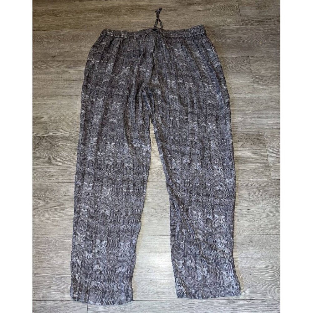 Prana Capri Soft Drawstring Grey Pattern